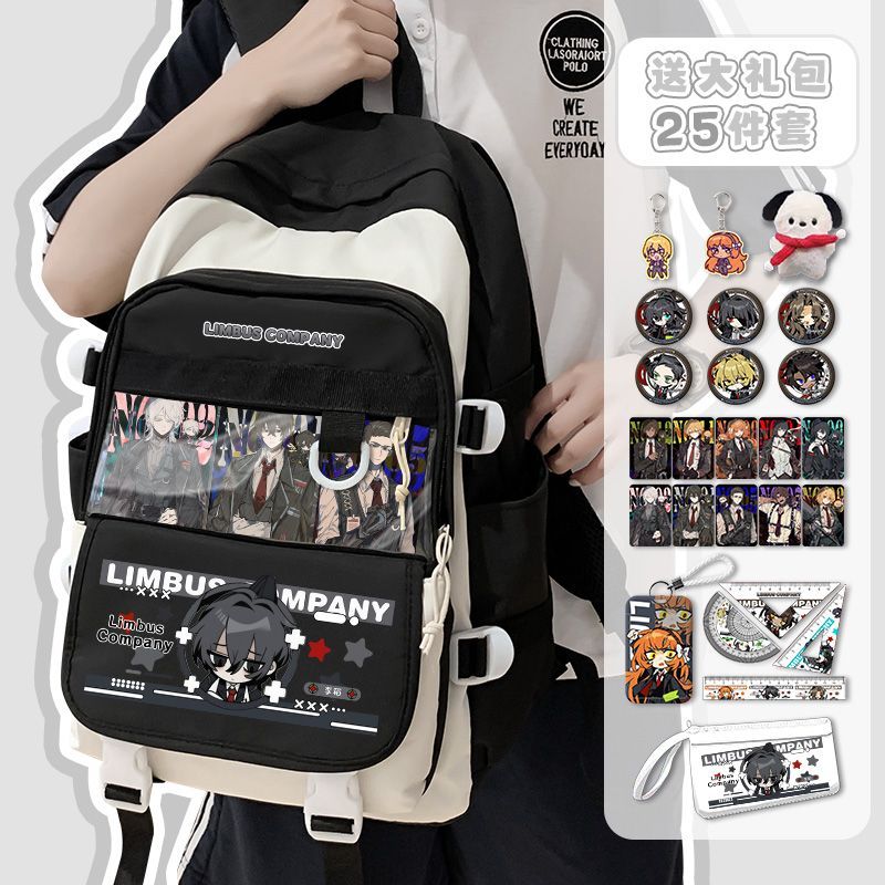 Travel Accessories Store - リムバスカンパニーアニメ到着ファッション大容量ガールズボーイズ学校用デイリーパッケージトラベルバッグショルダーナップサックバックパック