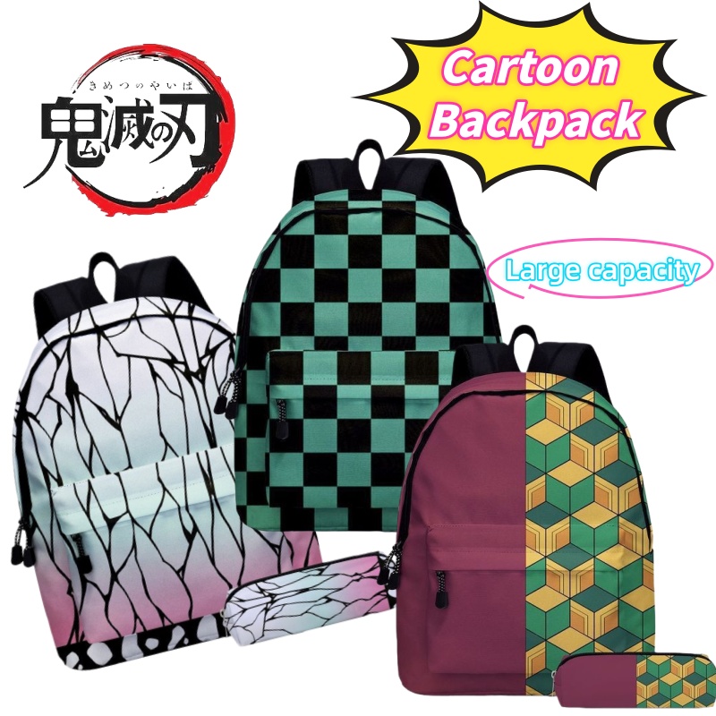 It Travel Accessories - 鬼滅の刃 胡蝶しのぶ 竈門炭治郎 我妻善逸 学生用軽量バックパック おしゃれ