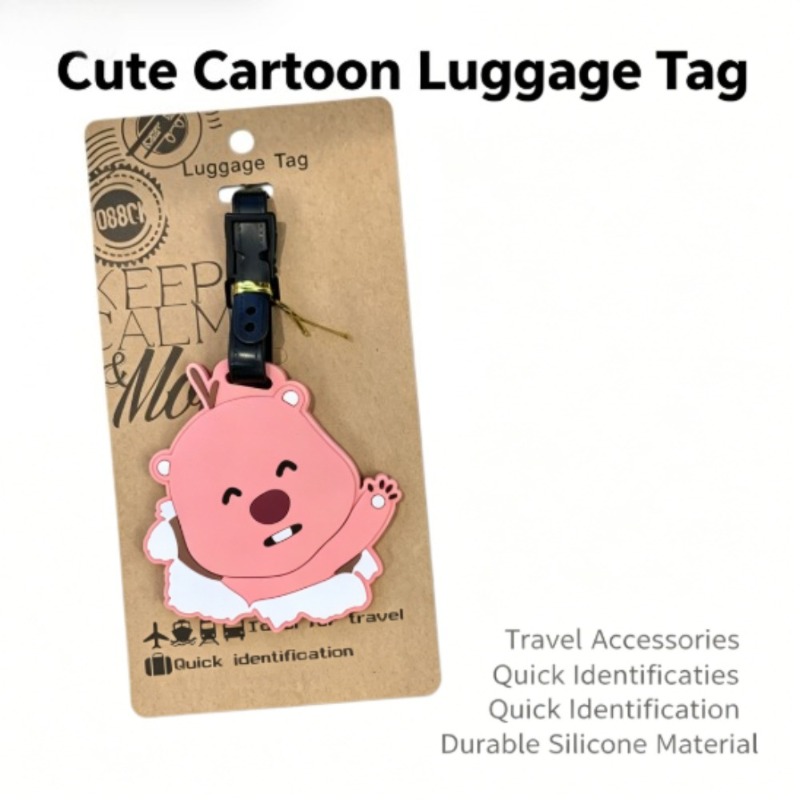 Travel Accessories Girly - かわいいポロロ ルピービーバー ラゲッジタグ、キュートなインスタイルトラベルバッグチャーム、女の子や子供向けのファッショナブルなキーホルダーペンダント