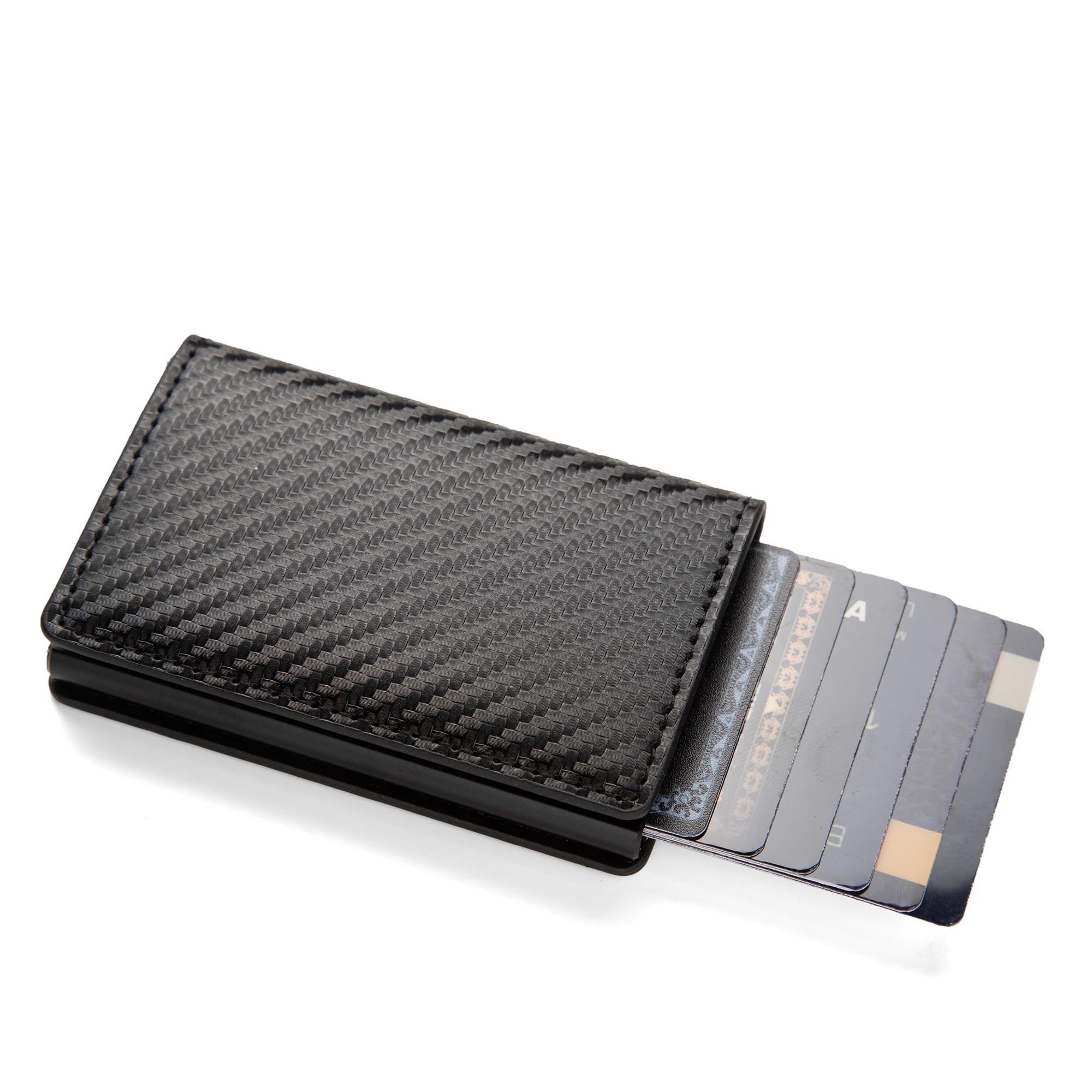 Travel Wallet Slim - 盗難防止RFIDクレジットカードホルダー ミニマリスト財布 ポケット スリムカードホルダー カードホルダー PUレザー