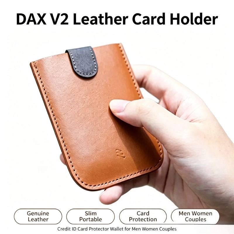 Travel Wallet Slim - DAX V2 グラデーションレザーカードホルダー スリムポータブルクレジットIDカードウォレット ミニポケットカードプロテクター財布 男女兼用
