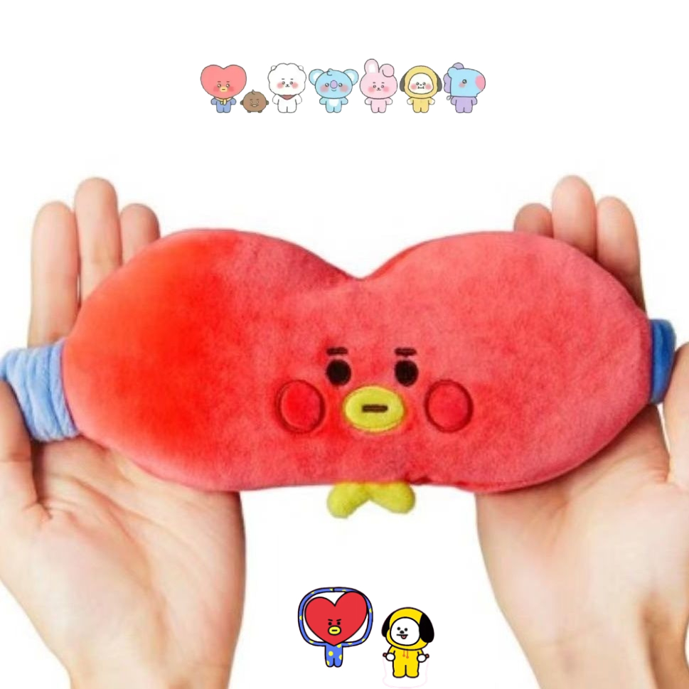 Travel Accessories Store - BT21漫画のかわいいぬいぐるみアイマスク カワイイ 男女兼用 旅行 オフィス 昼寝