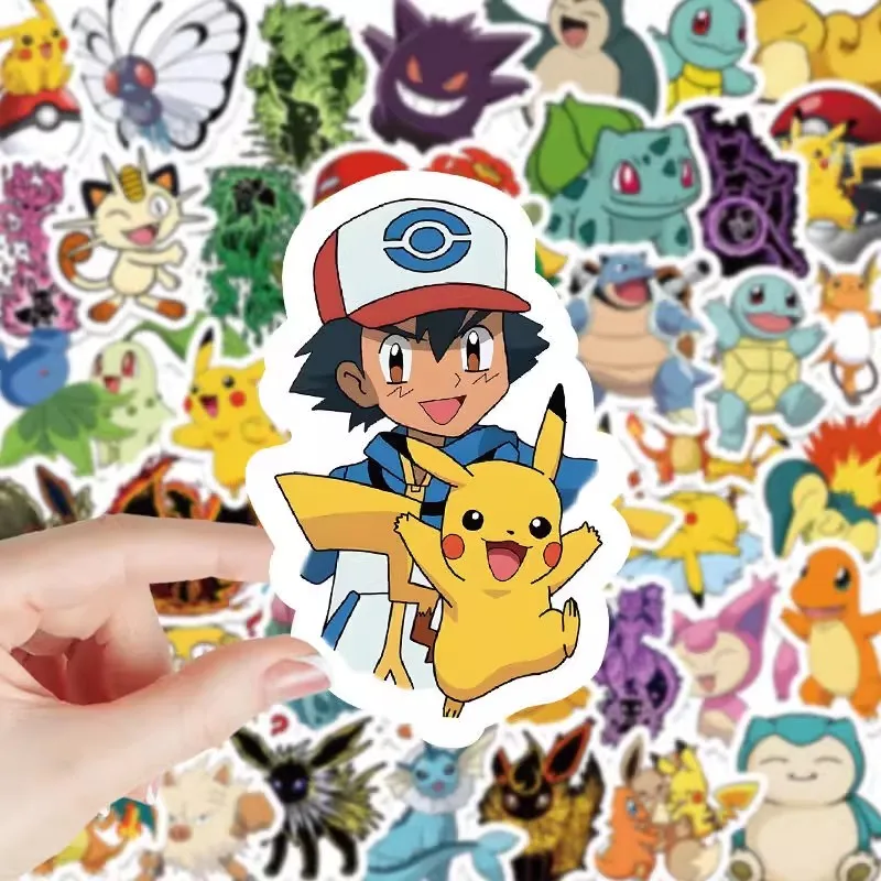 It Travel Accessories - 50枚入り かわいいピカチュウ ポケモン アニメステッカー DIY バイク