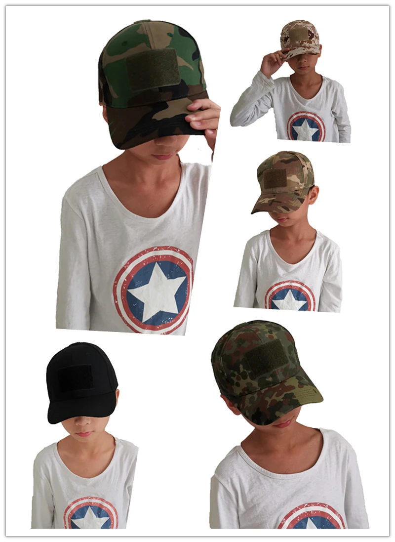 Travel Accessories Girly - 8～14歳向け、迷彩柄の子供用帽子。女の子と男の子が使える、日よけ帽子。アウトドアや旅行に最適。CSエアソフトやウォーゲームにも使える子供用野球帽。