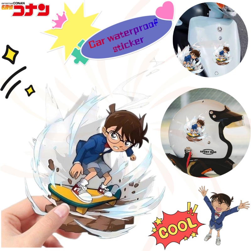 Sticker Luggage Decorative - 名探偵コナン漫画スケートボードステッカー、防水デカール、車、バイク、電気自動車、ケース、荷物の装飾用