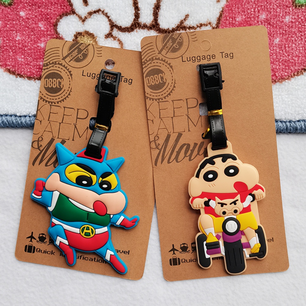 Travel Accessories Girly - ホットクレヨンしんちゃん荷物タグ PVC スーツケースタグ旅行ギフト女の子アニメファン旅行アクセサリー高速配達
