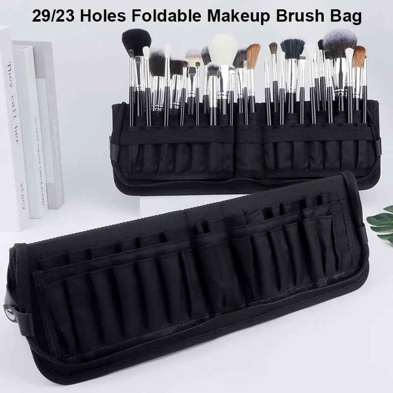 Travel Accessories Toiletries - 29/23 穴折りたたみ化粧ブラシバッグ女性化粧ブラシツールバッグオーガナイザートラベルパウダー化粧品セットトイレタリーケースホルダー