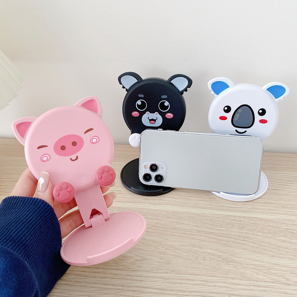 かわいい動物デスクトップ電話スタンド折りたたみ式調節可能なス - Travel Accessories Online のレビューと価格