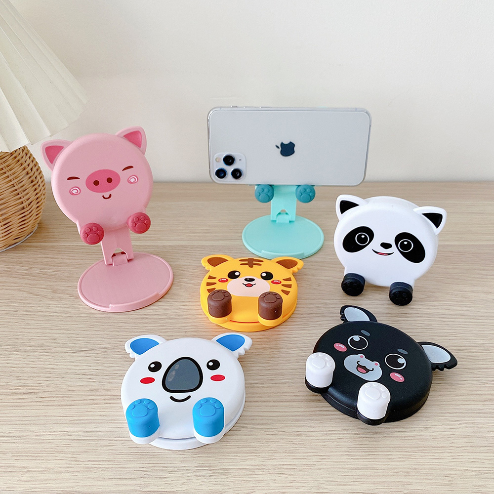 かわいい動物デスクトップ電話スタンド折りたたみ式調節可能なス - Travel Accessories Online のレビューと価格