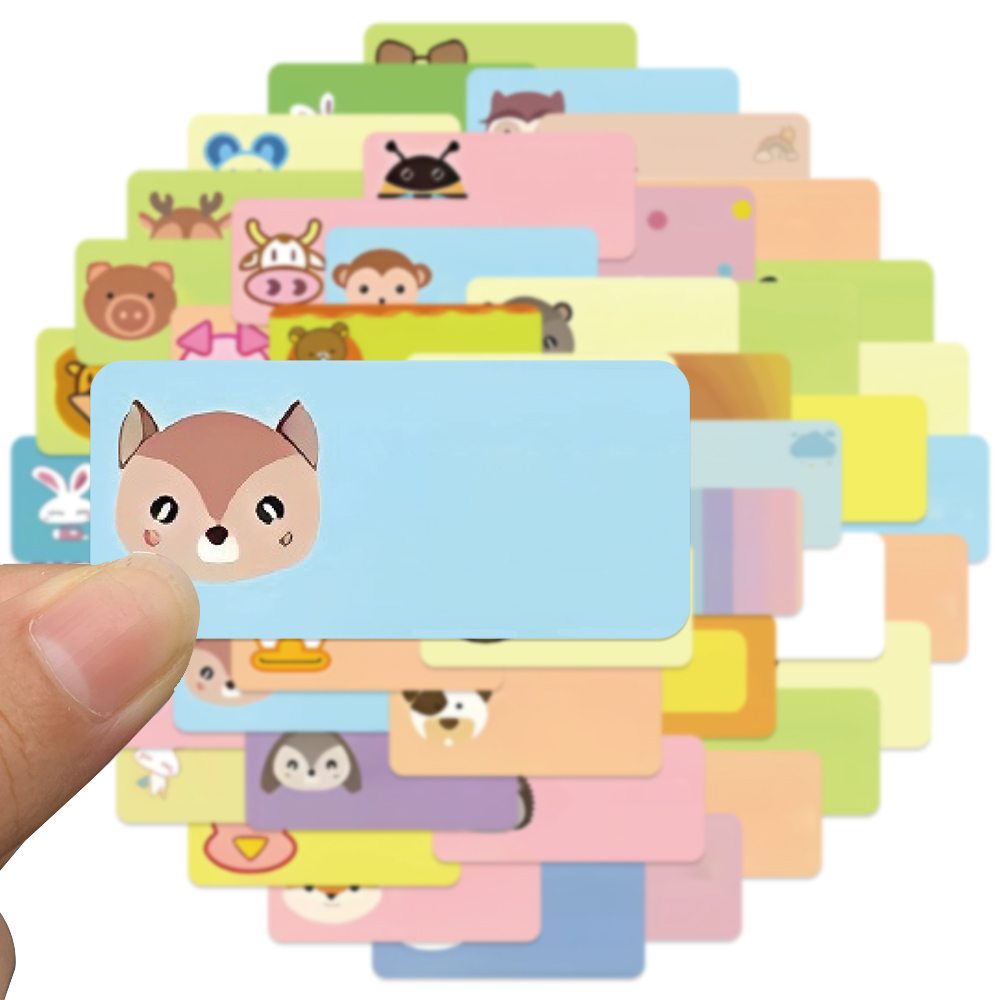 50 個漫画名前ステッカーかわいい動物デカール日記荷物スクラ - Sticker Luggage Decorative のレビューと価格