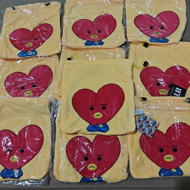 BT21アニメ漫画かわいいハートうさぎ巾着袋かわいい家庭用携 - Travel Accessories Toiletries のレビューと価格