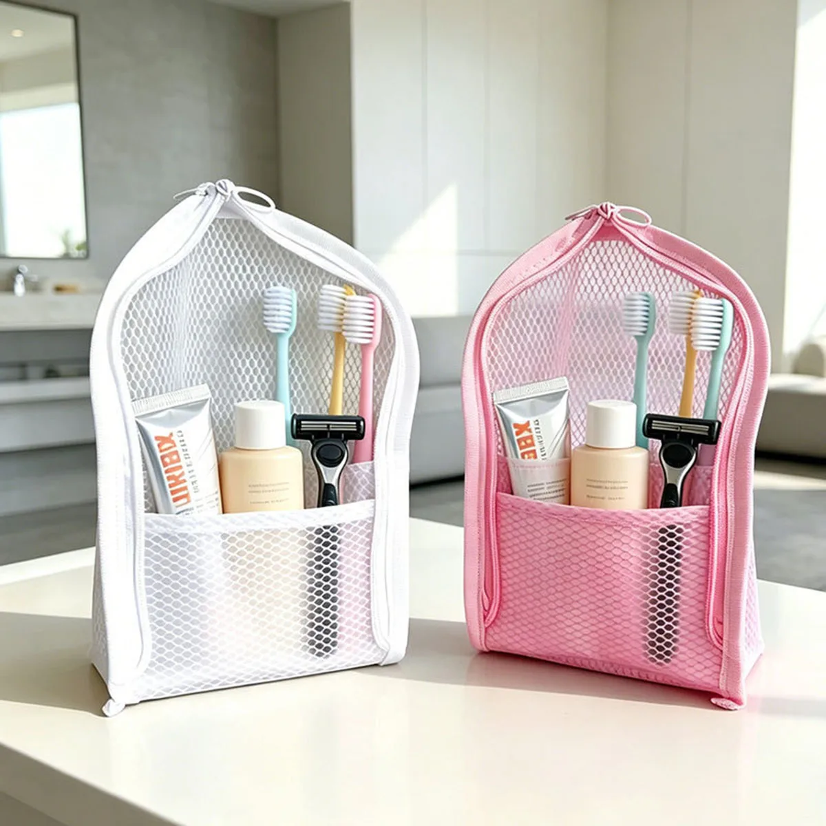 旅行用メッシュ製トイレタリーバッグ - 通気性・速乾性・防カ - Travel Accessories Toiletries のレビューと価格