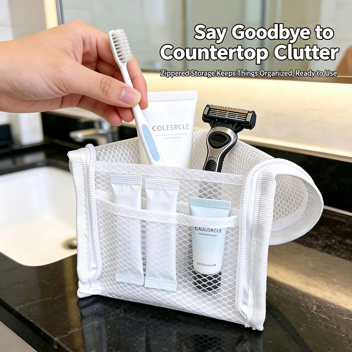 旅行用メッシュ製トイレタリーバッグ - 通気性・速乾性・防カ - Travel Accessories Toiletries のレビューと価格