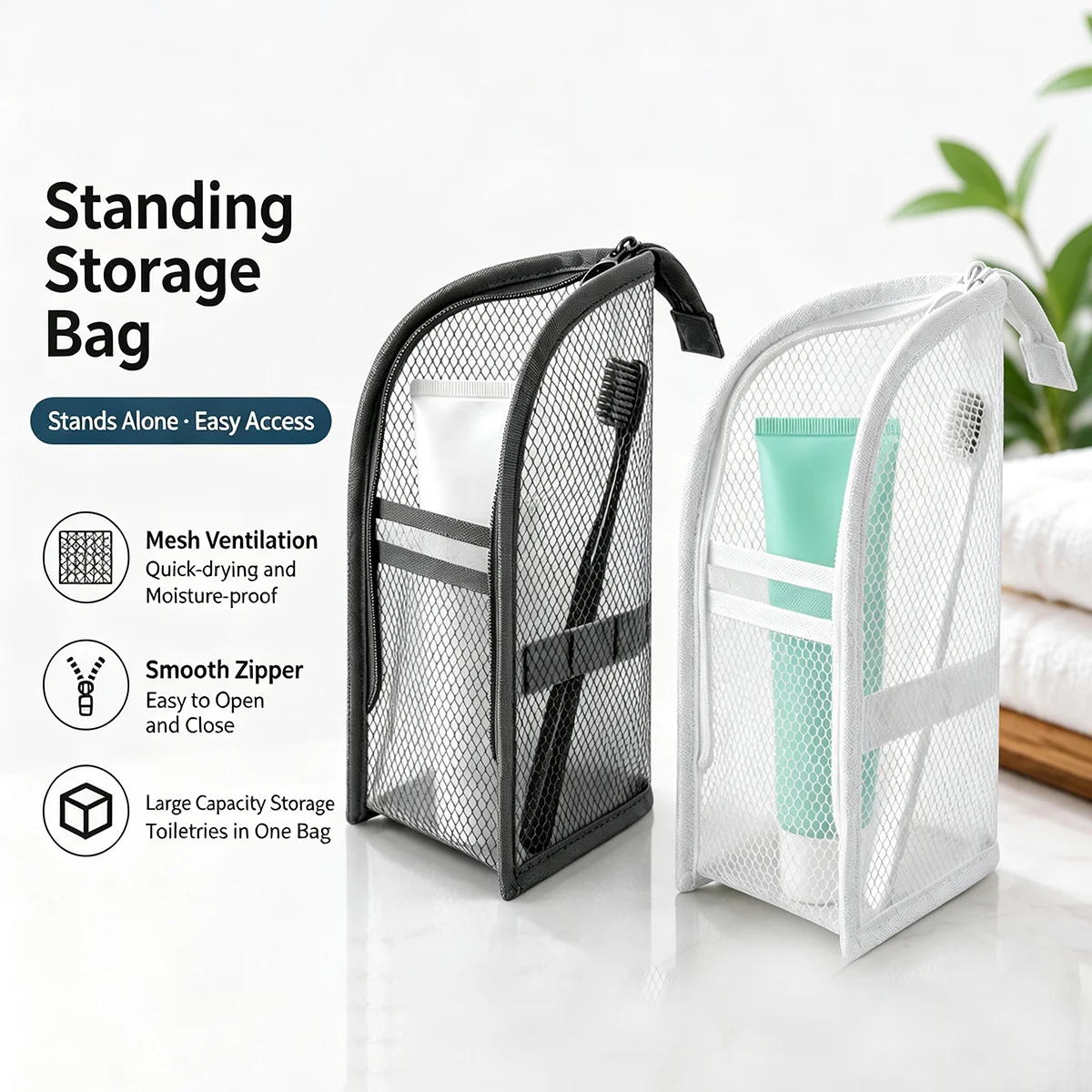 旅行用メッシュ製トイレタリーバッグ - 通気性・速乾性・防カ - Travel Accessories Toiletries のレビューと価格