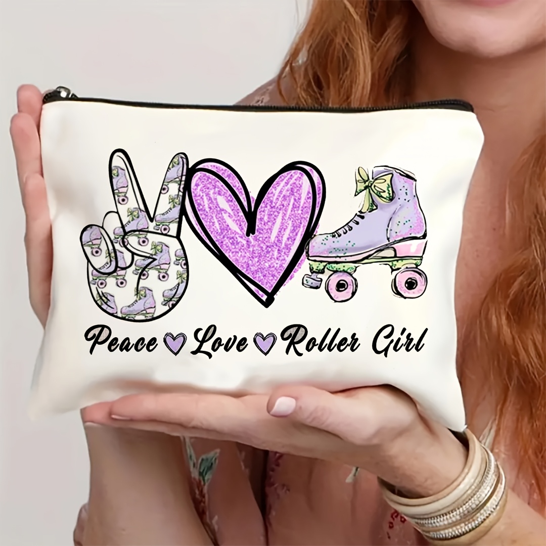 1個入り ピース、ラブ＆ローラースケートガール レトロデザイ - Travel Accessories Toiletries のレビューと価格