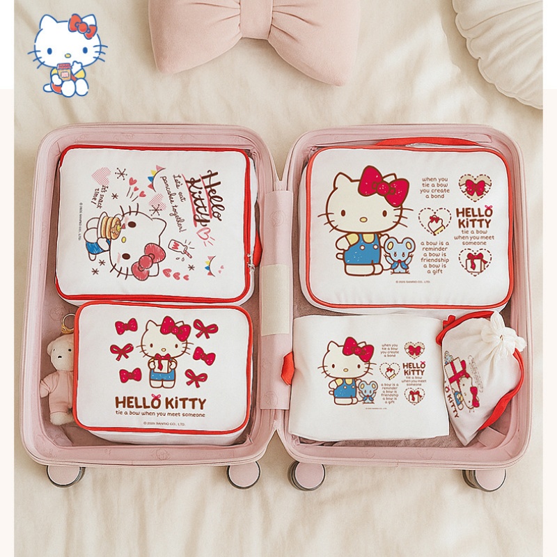 ハローキティ収納袋かわいい漫画荷物包装袋旅行多機能分類ガール - Travel Accessories Girly のレビューと価格