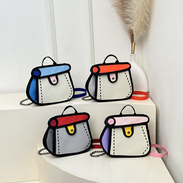 ニッチでユニークなデザインの漫画キャンバスハンドバッグ、キュ - Travel Accessories For Young Women のレビューと価格