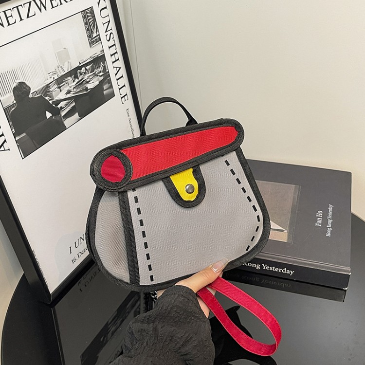 ニッチでユニークなデザインの漫画キャンバスハンドバッグ、キュ - Travel Accessories For Young Women のレビューと価格