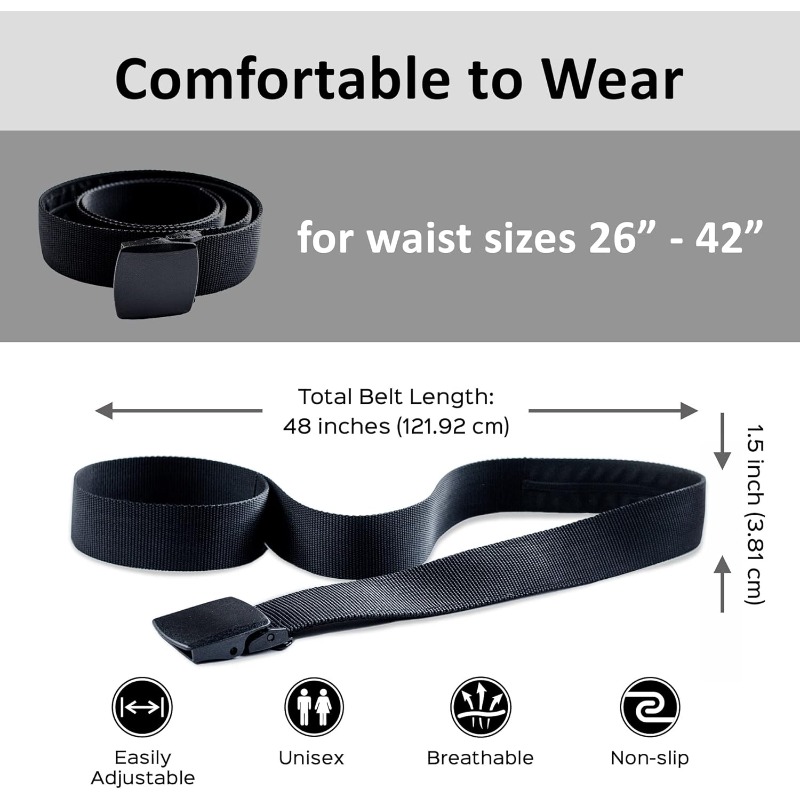 トラベルセキュリティベルト 隠しポケット付き 調節可能なキャ - Travel Wallet Slim のレビューと価格