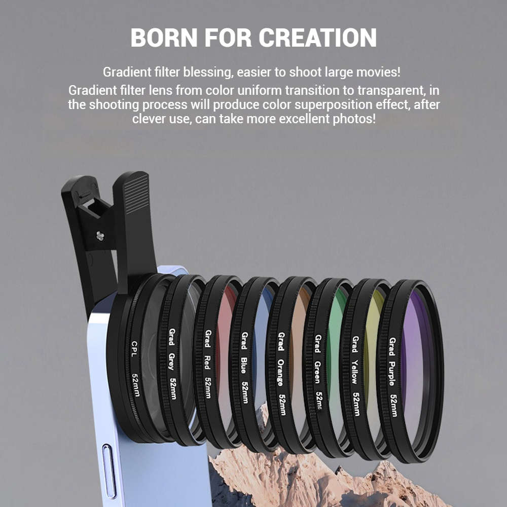 52mm クリップオンスマートフォンカメラフィルターキット  - Travel Accessories Online のレビューと価格