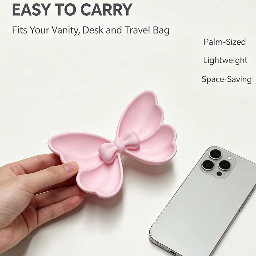 2個入りミニ弓型ジュエリー収納皿、3D弓型スカラップ型レース - Travel Accessories Girly のレビューと価格
