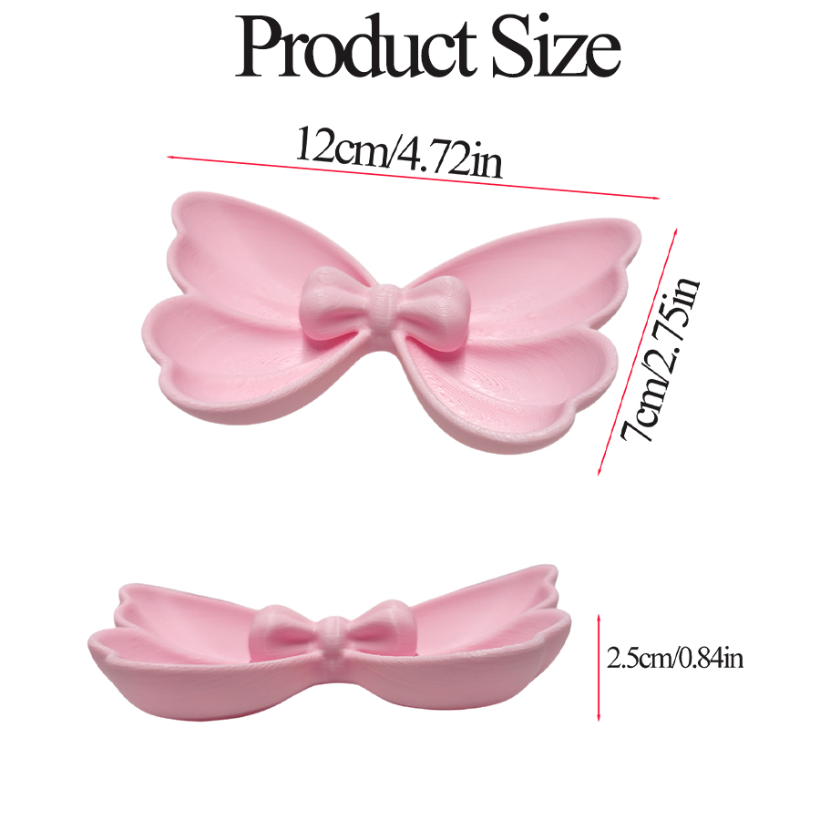 2個入りミニ弓型ジュエリー収納皿、3D弓型スカラップ型レース - Travel Accessories Girly のレビューと価格