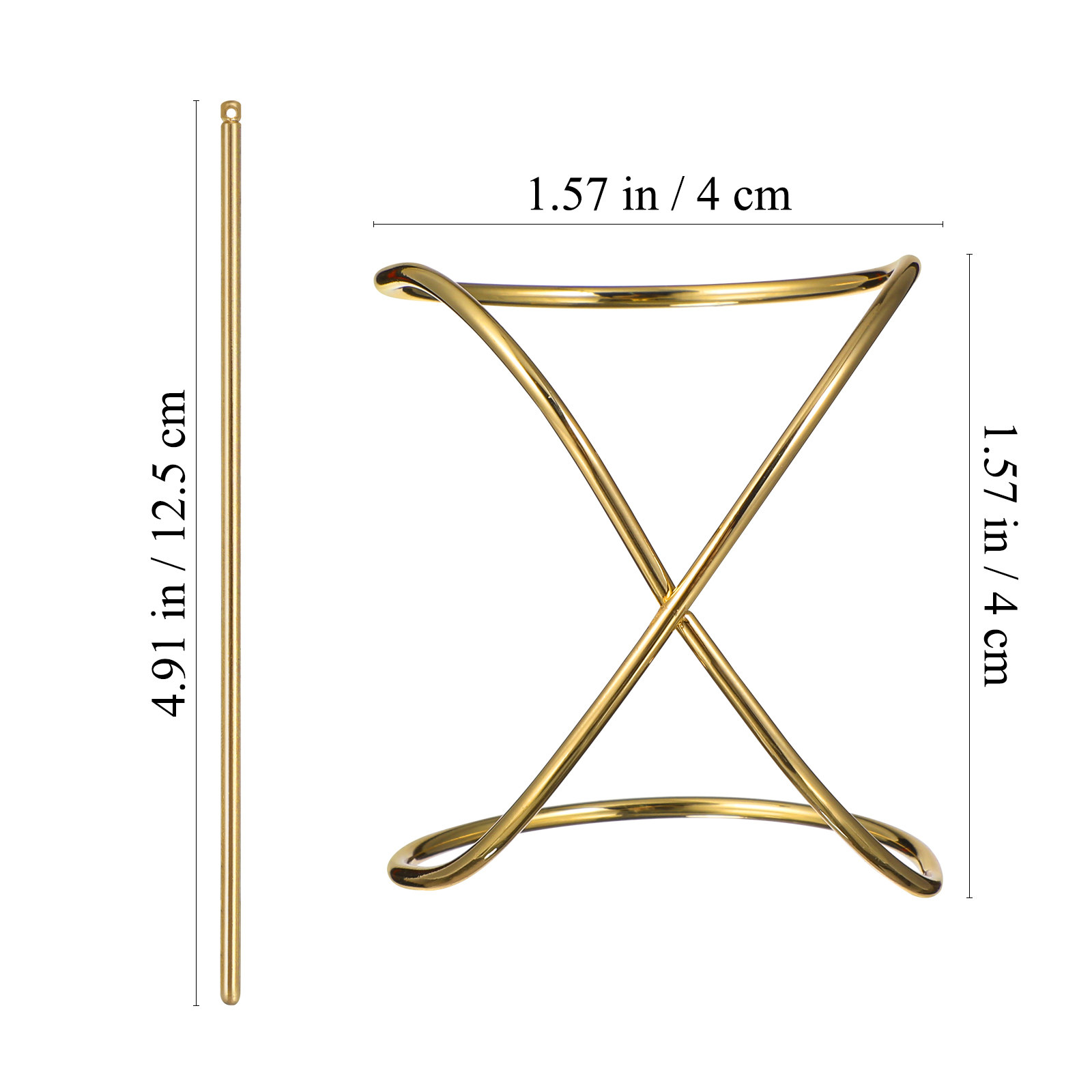 2個入り、ゴールドの金属製ヘアバンホルダー、X字型スライド式 - Travel Accessories Present のレビューと価格