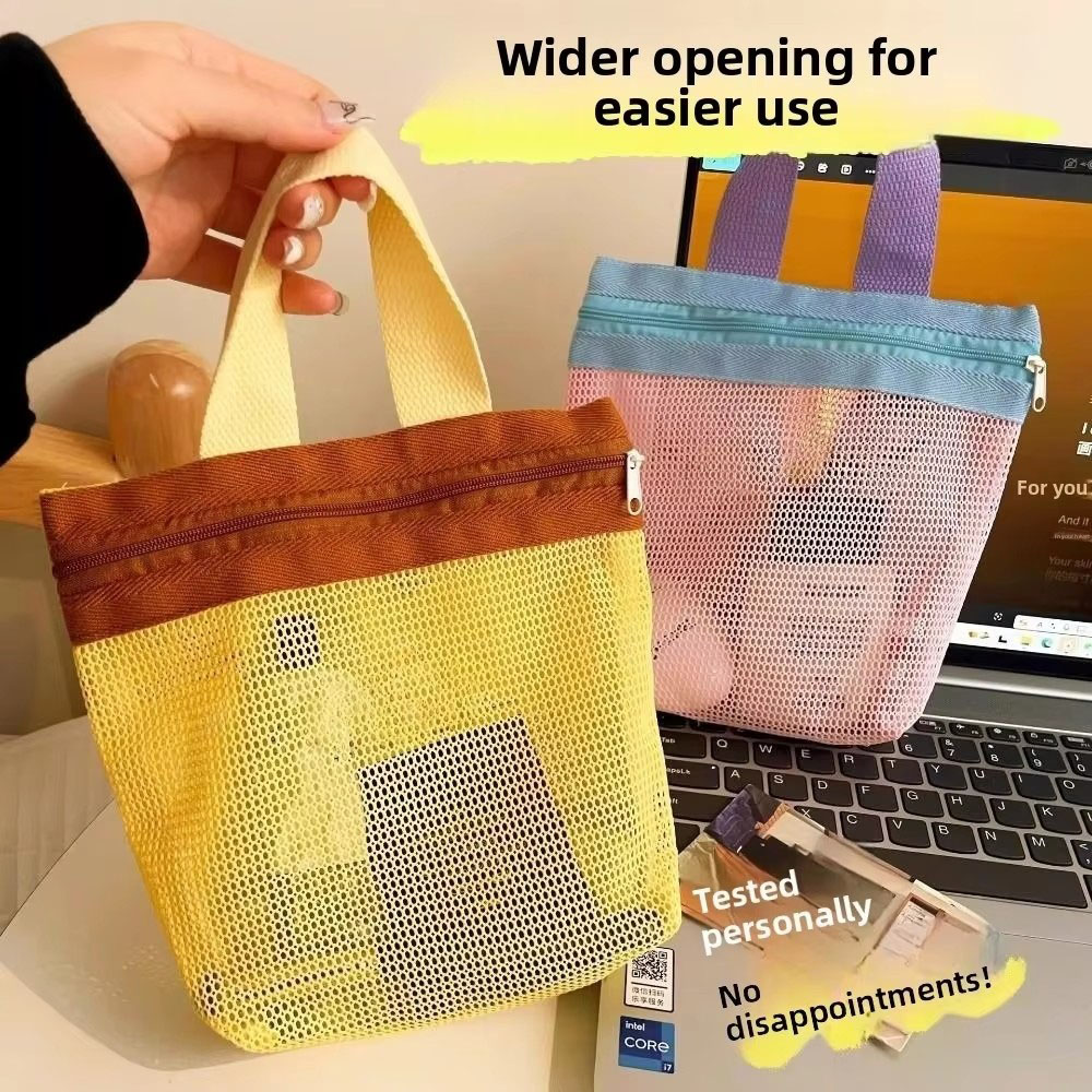 新しいドーパミンメッシュ製トイレタリーバッグ 透明ポータブル - Travel Accessories Toiletries のレビューと価格