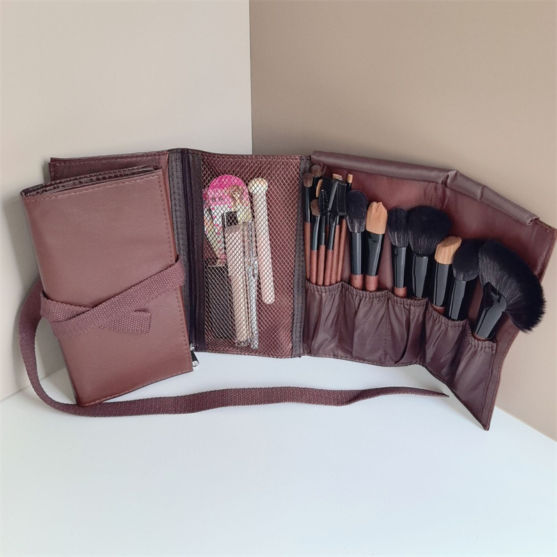 PUレザー製メイクブラシロールバッグ、折りたたみ式化粧ブラシ - Travel Accessories Toiletries のレビューと価格