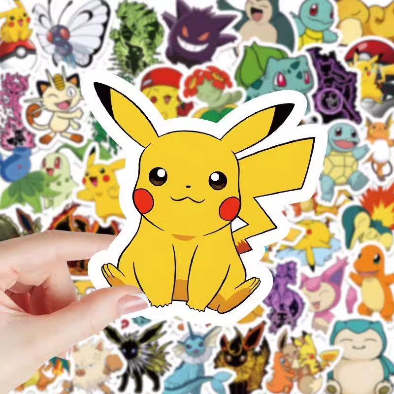 50 個かわいいピカチュウポケモンアニメステッカー DIY  - It Travel Accessories のレビューと価格