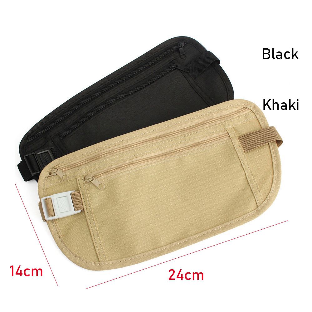 スリムシークレット隠しウエストバッグ布製トラベルポーチ盗難防 - Travel Wallet Slim のレビューと価格