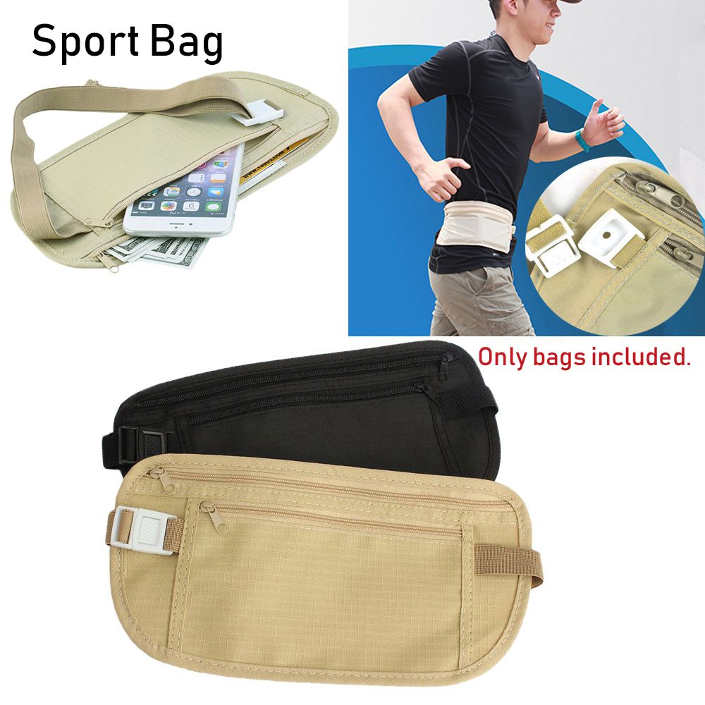 スリムシークレット隠しウエストバッグ布製トラベルポーチ盗難防 - Travel Wallet Slim のレビューと価格