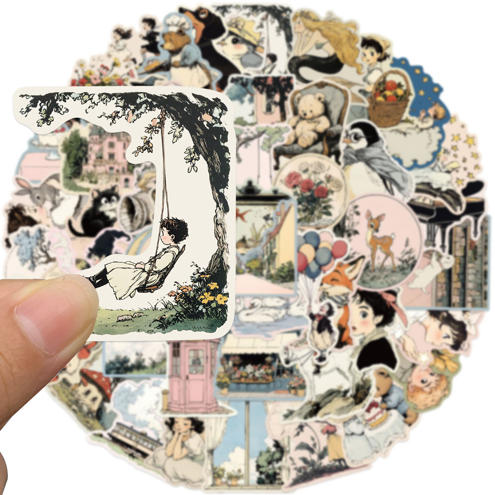 50 個コミックワールドステッカー漫画美的童話デカールラップ - Sticker Luggage Decorative のレビューと価格