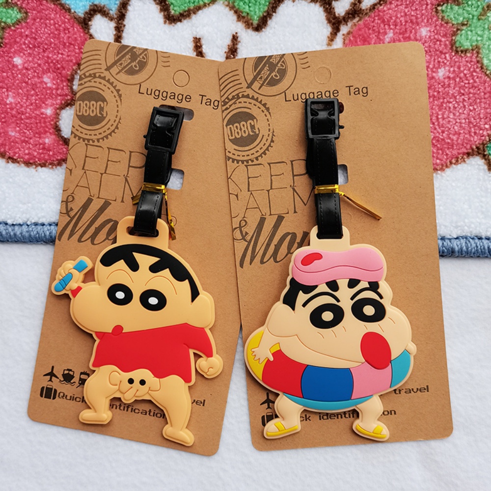 ホットクレヨンしんちゃん荷物タグ PVC スーツケースタグ旅 - Travel Accessories Girly のレビューと価格