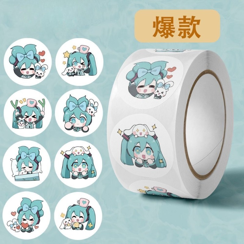 インスタ映えする可愛い初音ミクステッカー、漫画風装飾シール、 - Sticker Luggage Decorative のレビューと価格