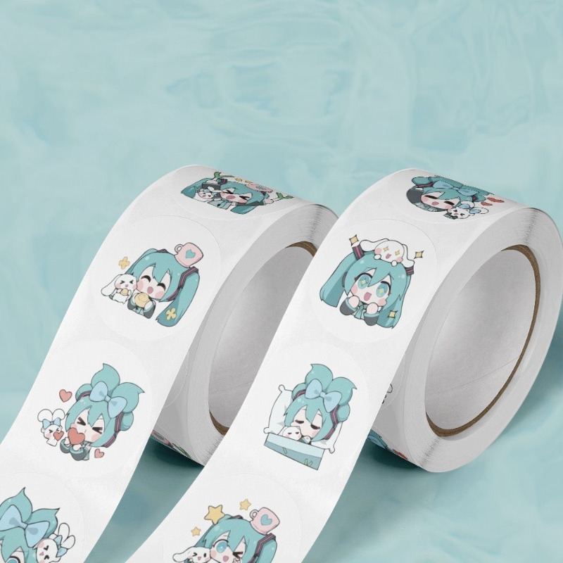 インスタ映えする可愛い初音ミクステッカー、漫画風装飾シール、 - Sticker Luggage Decorative のレビューと価格