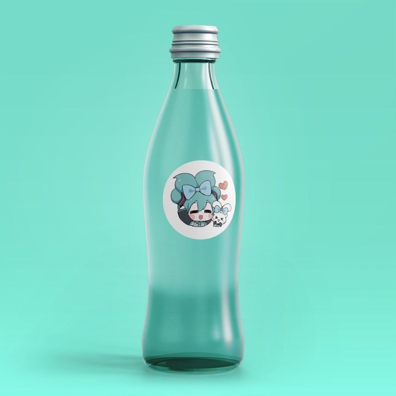 インスタ映えする可愛い初音ミクステッカー、漫画風装飾シール、 - Sticker Luggage Decorative のレビューと価格