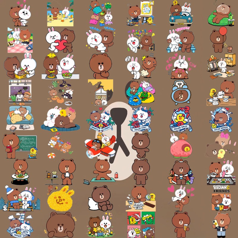 LINE FRIENDS ブラウン・コニー・サリー アニメ風 - Sticker Luggage Decorative のレビューと価格