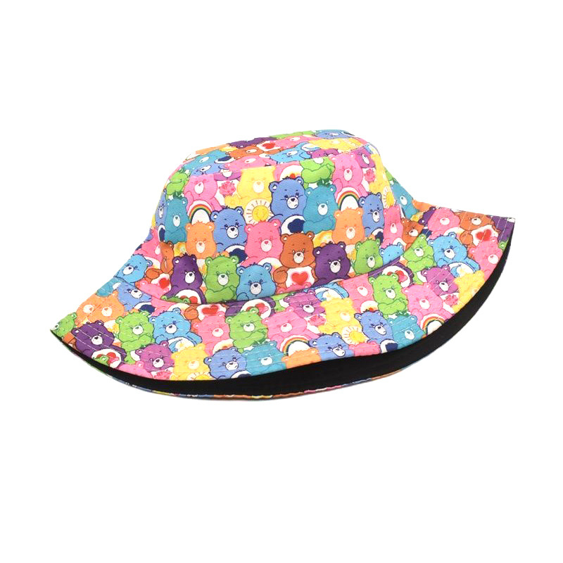 新しいかわいい漫画ケアベアーズ漁師の帽子日焼け止め両面盆地帽 - Travel Accessories Store のレビューと価格