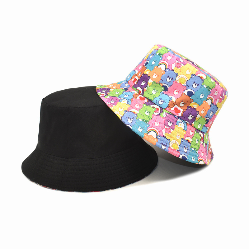 新しいかわいい漫画ケアベアーズ漁師の帽子日焼け止め両面盆地帽 - Travel Accessories Store のレビューと価格