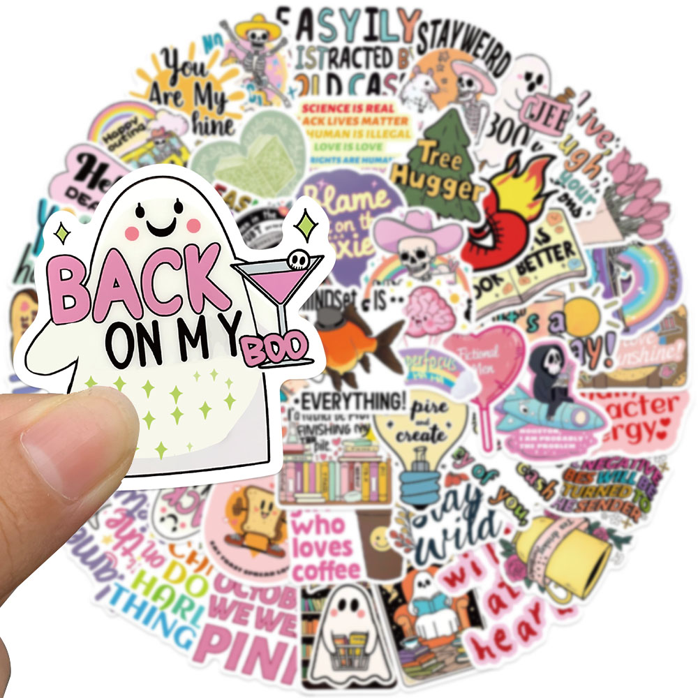 50 個面白い漫画世界ステッカーラップトップ荷物ギター冷蔵庫 - Sticker Luggage Decorative のレビューと価格