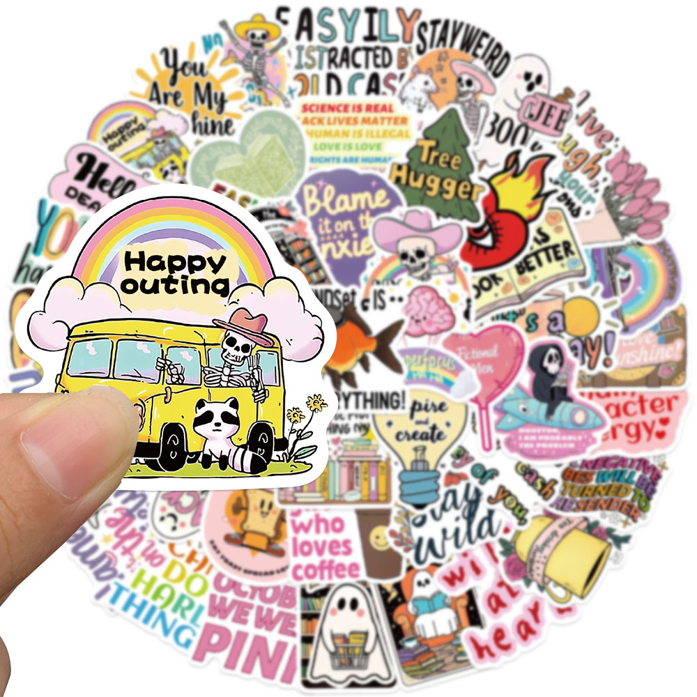 50 個面白い漫画世界ステッカーラップトップ荷物ギター冷蔵庫 - Sticker Luggage Decorative のレビューと価格