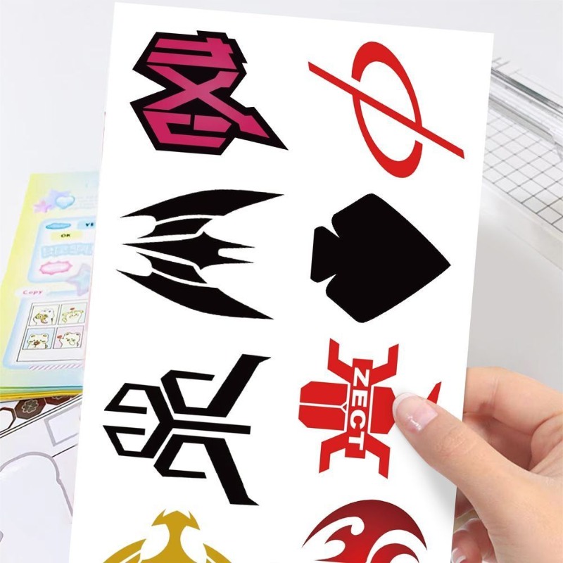 60 枚の仮面ライダーロゴステッカークリエイティブデカール防 - Sticker Luggage Decorative のレビューと価格