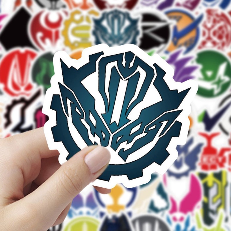60 枚の仮面ライダーロゴステッカークリエイティブデカール防 - Sticker Luggage Decorative のレビューと価格